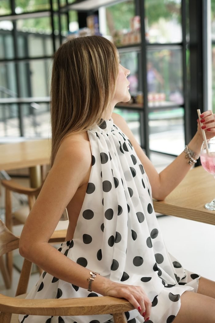 Vestido Colonne Polka Dots