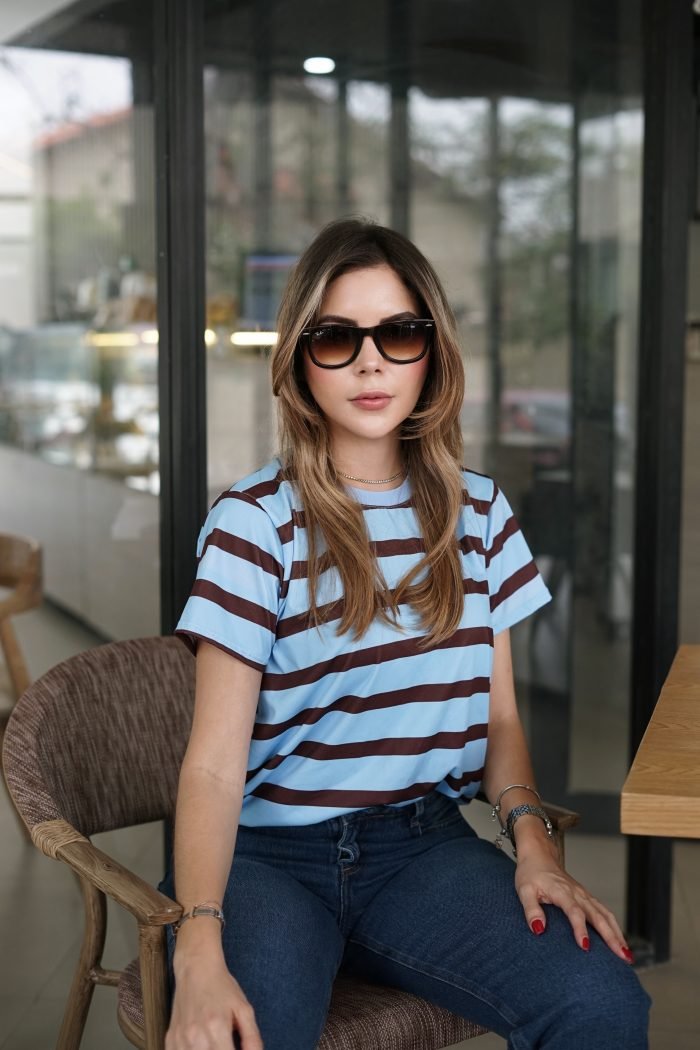 T-shirt Ligne Blue